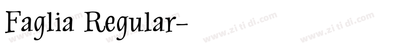 Faglia Regular字体转换
